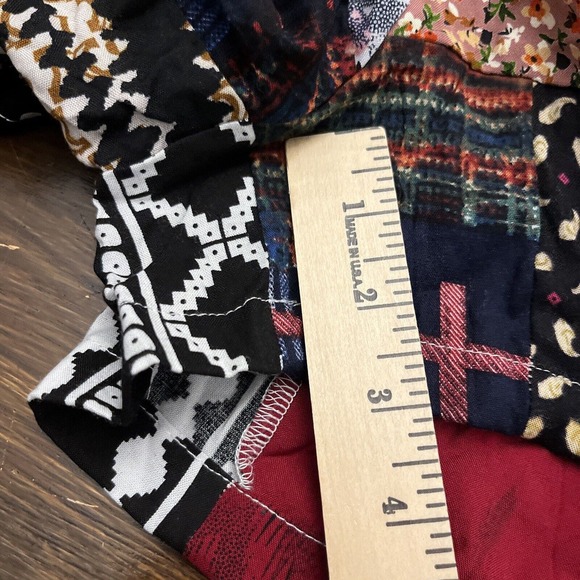 (3) Vintage Aesthetic Patchwork Shorts Festival Wear Hippie Music Bohemian Sz Lg - Picture 3 of 13